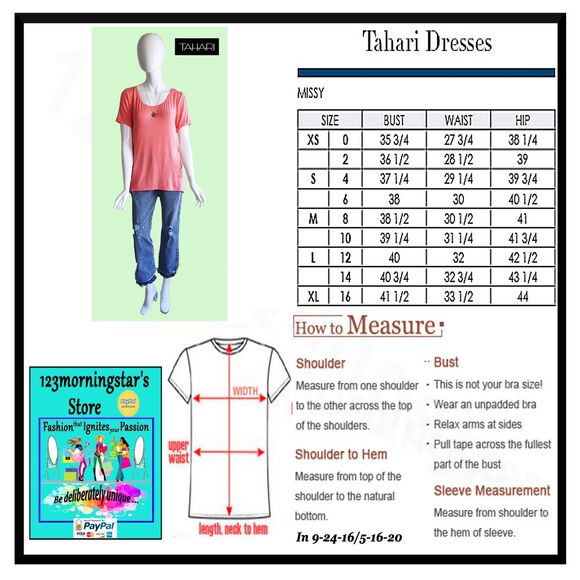 TAHARI NEW Skater WHITNEY Electric Scoop Neck Short Sleeves Hi Lo Top L - Picture 12 of 12